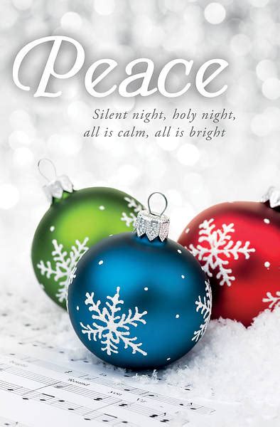 Advent Peace Week 2 Ornament Bulletin Regular Pa Cokesbury