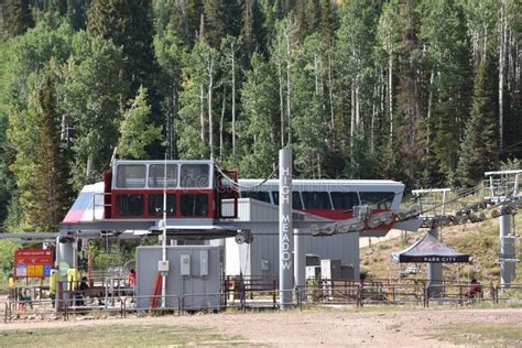 Red Pine Gondola At Canyons Village In Park City Utah Editorial Stock