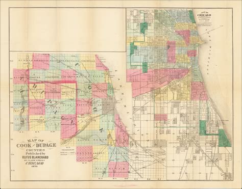 Map Of Chicago Showing The Wards Streets And Parks Published By Rufus