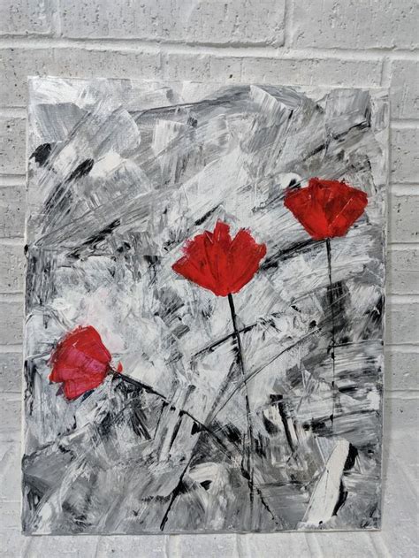 Flowers Abstract Acrylic Malerei