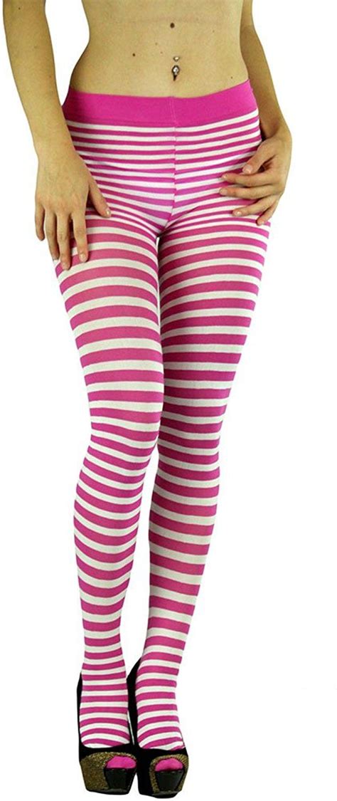 Tobeinstyle Womens Striped Tights At Amazon Womens Clothing Store Striped Tights Stylish