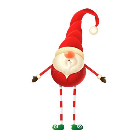Christmas Santa Elf Clip Art 3 Stock Illustration