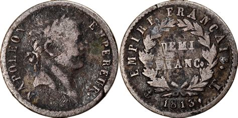 France 12 Franc 1813 T Coin Napoléon I Nantes Silver Km69113 Vg