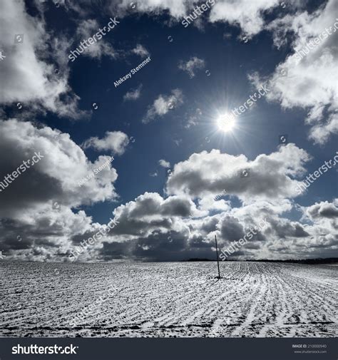 Heavy Snow Storm Clouds Over Fields Stock Photo 210000940 Shutterstock