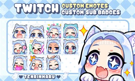 Create Custom Anime Twitch Emotes Or Sub Badges Or Sticker By