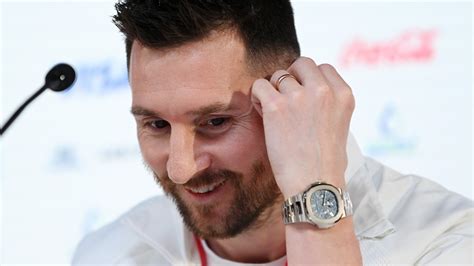 Lionel Messi Rocked A 145k White Gold Patek Nautilus At The World Cup