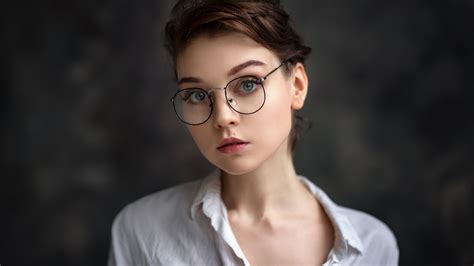 Wallpaper Portrait Face Women With Glasses Depth Of Field Olya Pushkina X