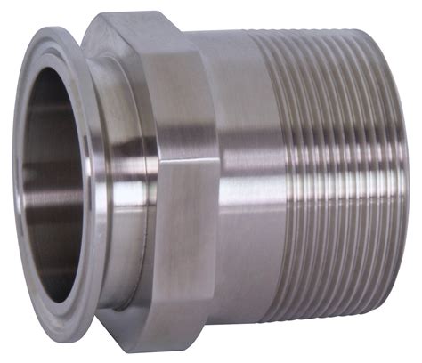 Dixon Sanitary 21mp Series 304 Stainless 2 In Clamp X Male Npt