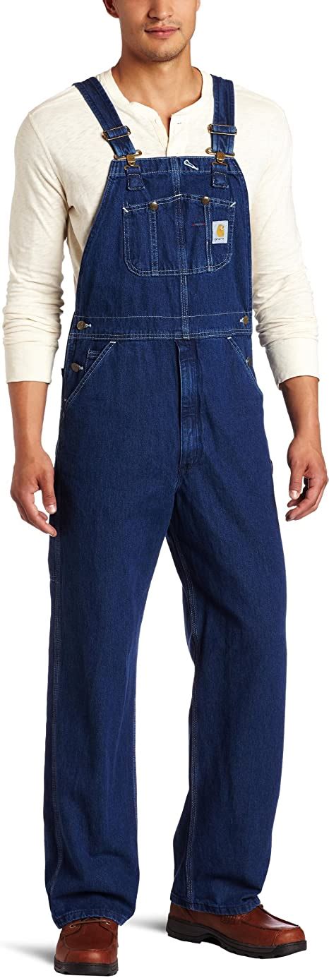 Carhartt Mens Big And Tall Washed Denim Bib Overall Amazonca Clothing