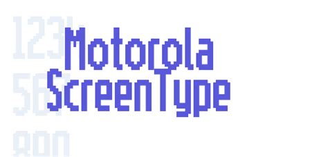 Motorola Screentype Font Free Download Now