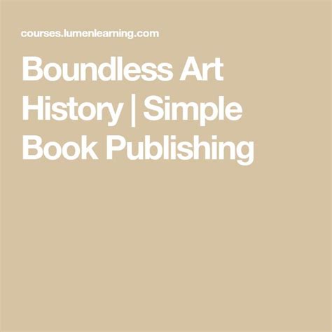 Boundless Art History Simple Book Publishing Book Publishing Art