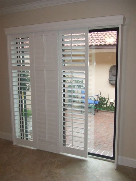 Can You Have Plantation Shutters On Sliding Glass Doors Glass Door Ideas