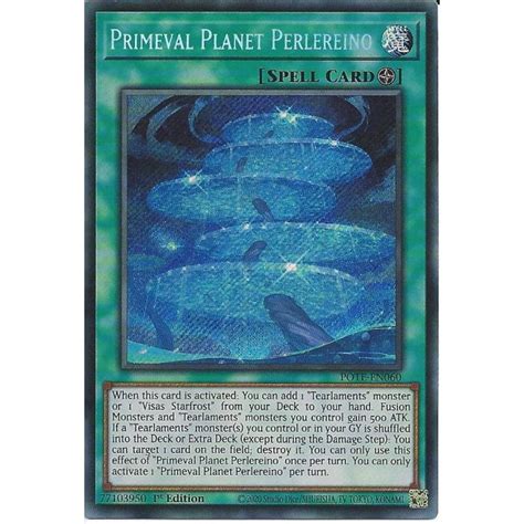 Yu Gi Oh Trading Card Game Pote En060 Primeval Planet Perlereino 1st Edition Secret Rare