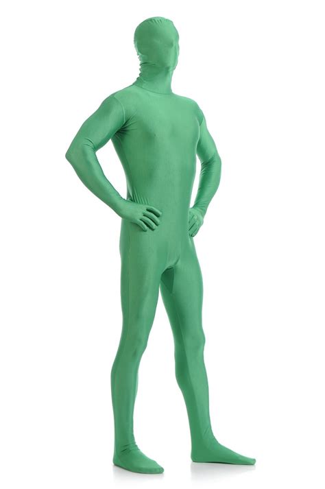 Zentai Emerald Green Suit Unitard Fullbody Close Fit Spandex Cosplay