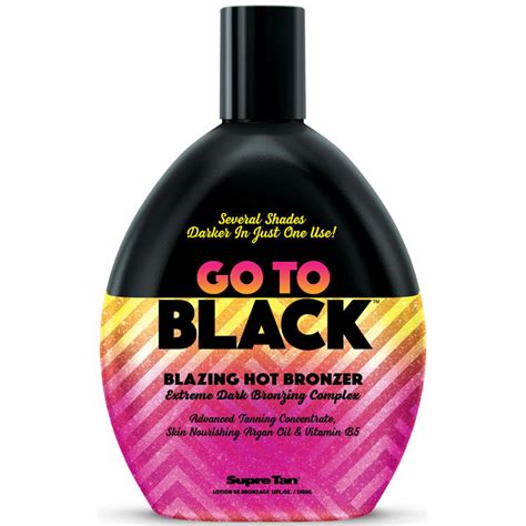 Supre Tan Go To Black Blazing Hot Bronzer Tanning Lotion Tan2day
