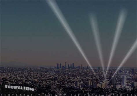 Hollywood Searchlights Hollywood California Night