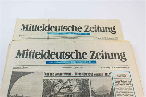 Zeitung Mitteldeutsche Zeitung März 1990 Ddr Museum Berlin