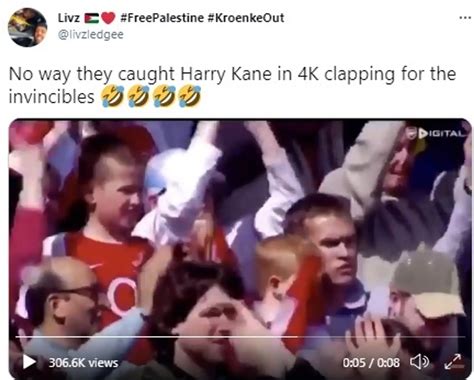 Video Of 10 Year Old Harry Kane In Arsenal Shirt Clapping To