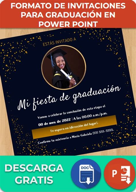 Invitaciones Para Graduación 【powerpoint Canva】ejemplos Y Plantillas