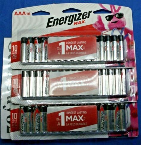 48 Energizer Aaa Batteries 3 Pack Of 16 Count Triple A Max Alkaline Battery E3 Ebay