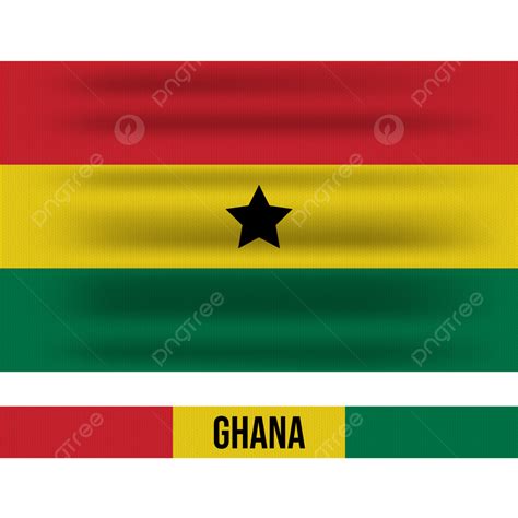 Waving Fluttering National Flag Of Ghana Vector Closeup Ghana Flag