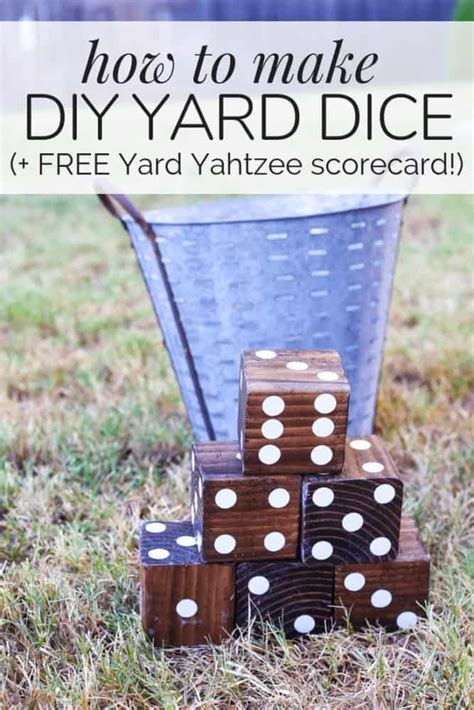 Diy Yard Yahtzee How To Make Yard Dice Love And Renovations Yard