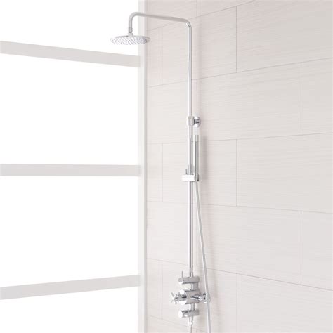 Exira Thermostatic Shower With Hand Shower - Bathroom | Hand shower, Shower systems, Shower heads