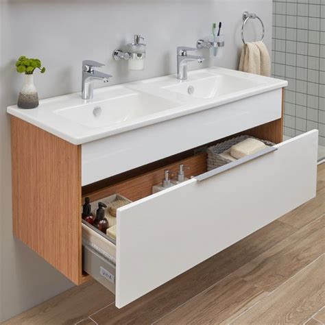 Finding the double vanity unit of your decor dreams. VitrA Integra Extra Large Double 120cm Vanity Unit with ...