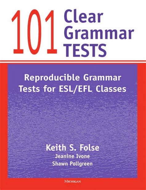 101 clear grammar tests reproducible grammar tests for esl efl classes paperback