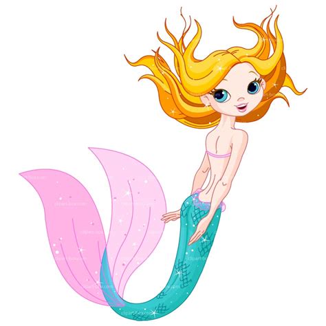 Mermaid In Sea Cartoon Clip Art Library