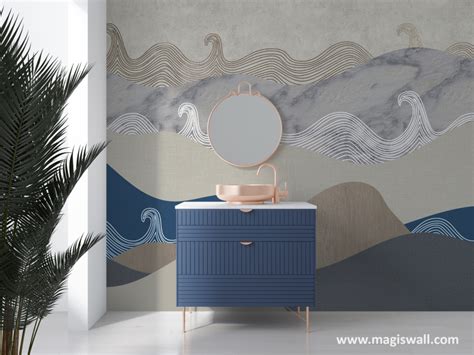 MagisWall Abstract Waves And Nice Colors Dizajnerska Zidna Tapeta