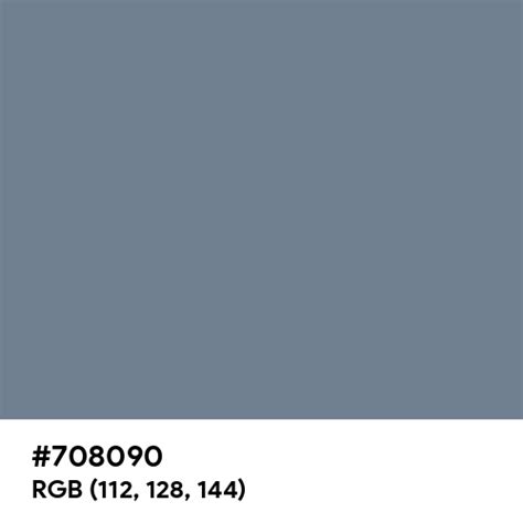 Slate Gray Color Hex Code Is 708090