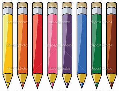 Pencil Pencils Clipart Cliparts Colorful Clip Colres
