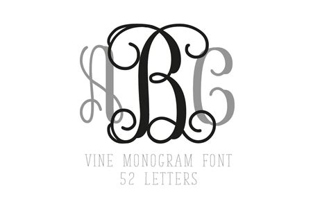 Vine Monogram Font Free Download Svg