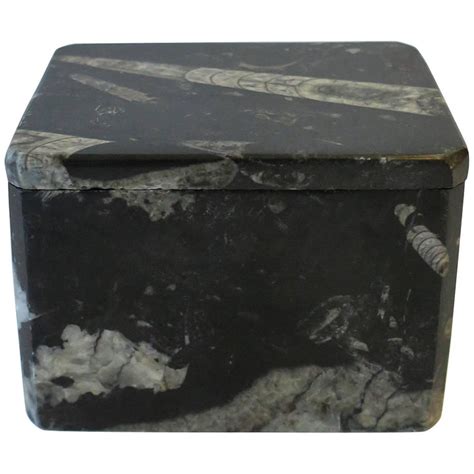 Modern Black And White Stone Box For Sale At 1stdibs