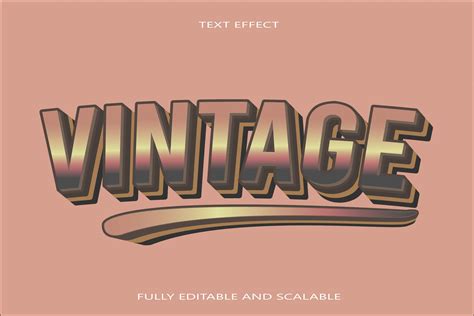 Vintage Editable Text Effect Graphic By Maulida Graphics · Creative Fabrica