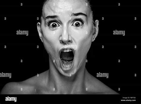 Scene Of A Woman Screaming Stock Photo Alamy