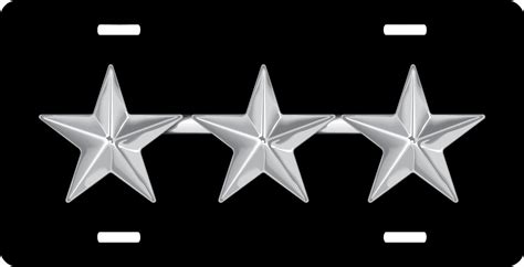 Air Force Lieutenant General Officer Rank Insignia License Plate