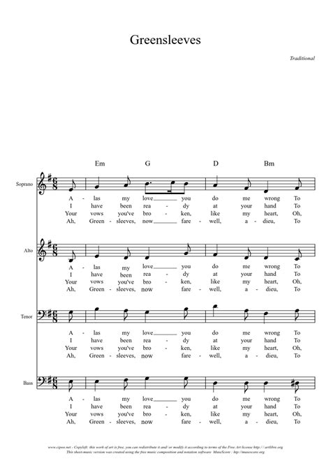 This greensleeves lyrics page, which includes sheet music, is here as per some of our viewers request. GREENSLEEVES SATB PDF
