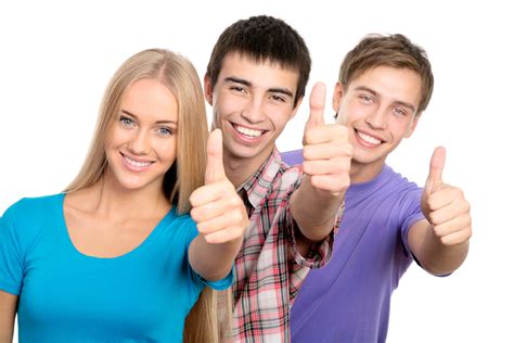 Group Of Happy Students Giving The Thumbs Up Sign Snowman Software