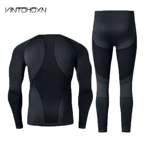 men quick dry compress long johns winter fitness gymming body building sporting suit clothing