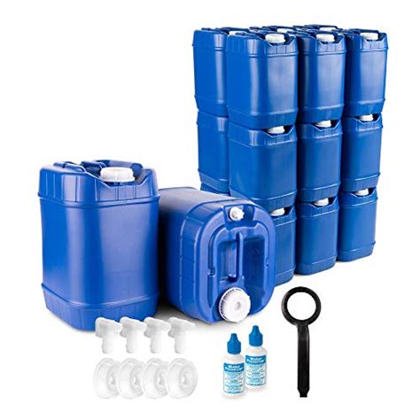 Saratoga Farms 5 Gallon Stackable Water Storage Containers With Lids