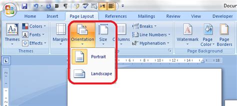 Portrait And Landscape Orientation In Word And Excel