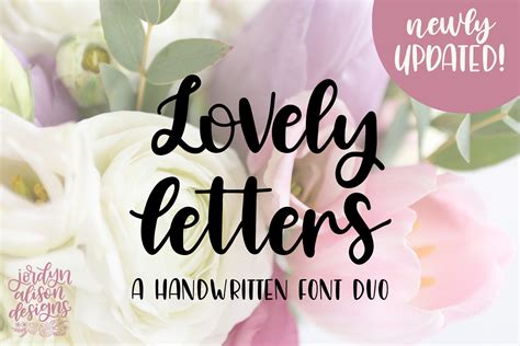 Lovely Letters Handwritten Font Duo Script Font 43196 Calligraphy