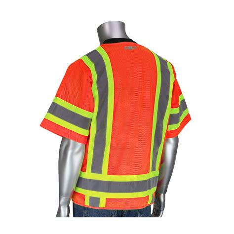 Class 3 safety vest with logo. ANSI Type R Class 3 Mesh Safety Vests | Two-Tone Surveyor ...