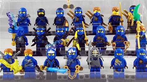 lego ninjago all jay minifigures including lego ninjago movie youtube