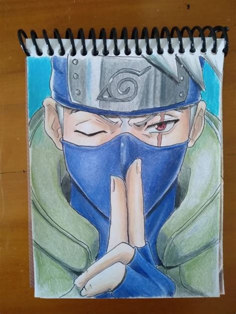 Hatake Kakashi Colored Pencil Drawing In 2021 Anime Character