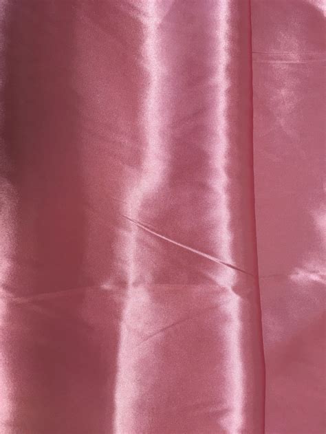 Dusky Rose Pink Satin Polyester Fabric 150cm