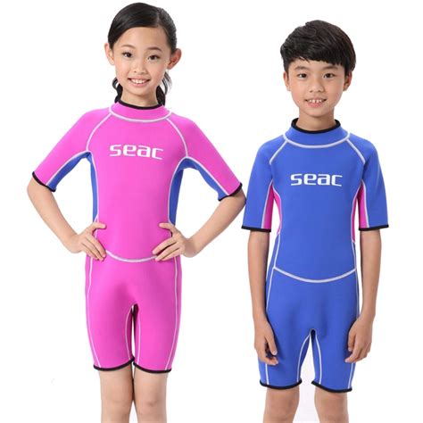 2mm Neoprene Children Rash Guards Kids Wetsuits Diving Suits One Pieces 1a0