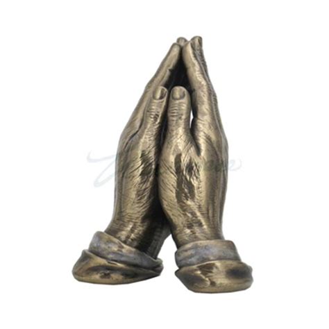 Veronese Design Wu76412a4 Praying Hands Figurine Statue Male Bronze